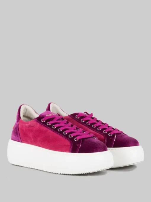 Clearance BARRACUDA SNEAKER BOLLA IN CAMOSCIO E TESSUTO VIOLA E ROSA SHOCKING Fuxia