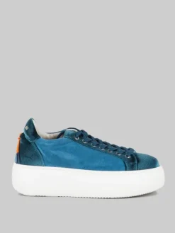 Online BARRACUDA SNEAKER BOLLA IN CAMOSCIO E TESSUTO Turchese