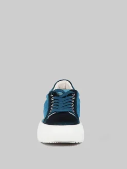 Online BARRACUDA SNEAKER BOLLA IN CAMOSCIO E TESSUTO Turchese