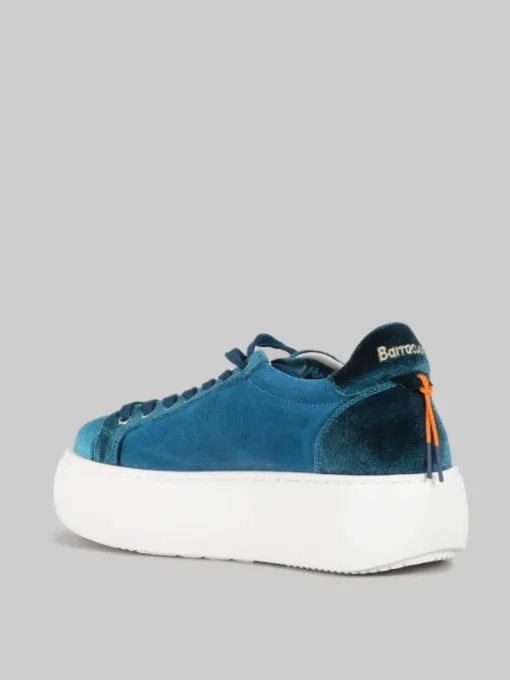Online BARRACUDA SNEAKER BOLLA IN CAMOSCIO E TESSUTO Turchese