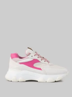 Discount HOGAN SNEAKER HYPERACTIVE BIANCO LATTE, ROSA E FUCSIA IN PELLE, SUEDE E TELA TECNICA Fuxia