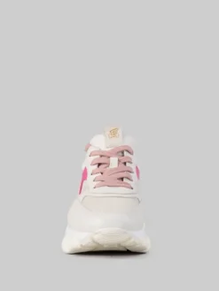 Discount HOGAN SNEAKER HYPERACTIVE BIANCO LATTE, ROSA E FUCSIA IN PELLE, SUEDE E TELA TECNICA Fuxia