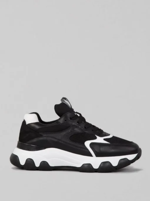 Online HOGAN SNEAKER HYPERACTIVE NERA CON DETTAGLI IN BIANCO Nero