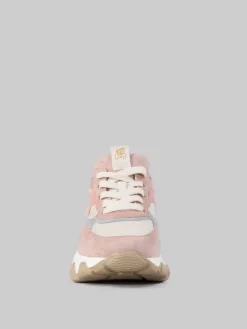 Online HOGAN SNEAKER HYPERACTIVE , BEIGE E AZZURRO IN PELLE SCAMOSCIATA E TELA TECNICA Rosa