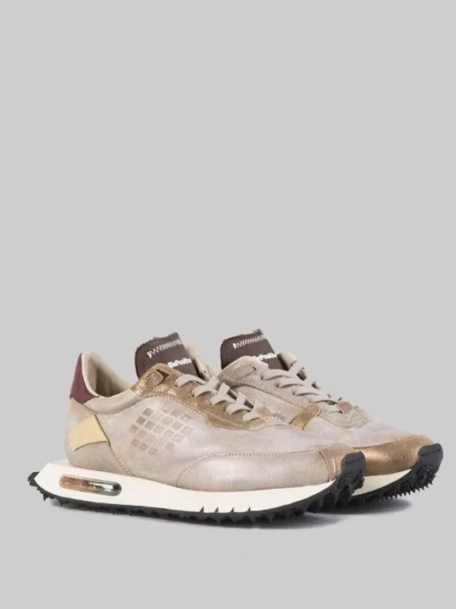 Discount BE POSITIVE SNEAKER IN PELLE METALLIZZATA CON EFFETTO SFUMATO REALIZZATA A MANO Bronzo
