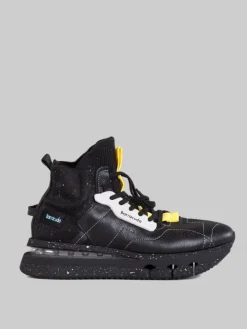 Outlet BARRACUDA SNEAKER NIKHO NERE IN TESSUTO ELASTICIZZATO E PELLE Nero