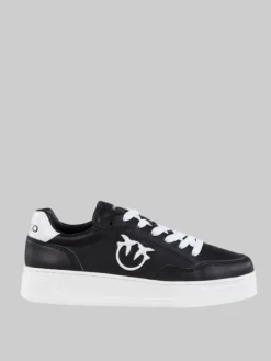 Outlet PINKO SNEAKERS BONDY IN PELLE NERE CON LOGO "LOVE BIRDS" Nero