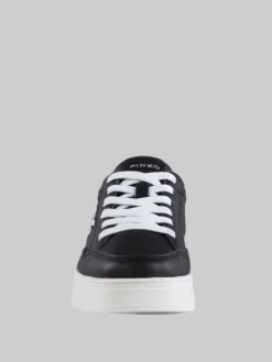 Outlet PINKO SNEAKERS BONDY IN PELLE NERE CON LOGO "LOVE BIRDS" Nero