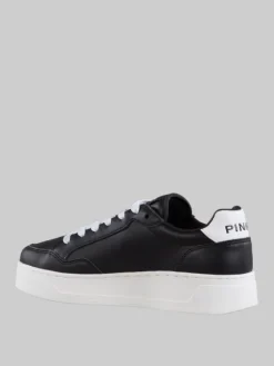 Outlet PINKO SNEAKERS BONDY IN PELLE NERE CON LOGO "LOVE BIRDS" Nero