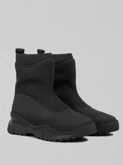 Discount PINKO STIVALETTI IN PELLE GOMMATA E NEOPRENE Nero
