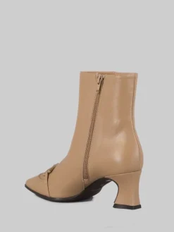 Discount SERGIO CIMADAMORE STIVALETTI IN PELLE LISCIA CON ACCESSORIO METALLICO TONO SU TONO Nocciola