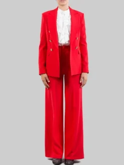 Clearance HANITA TAILLEUR CON GIACCA DOPPIOPETTO E PANTALONI FLARE Rosso