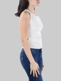Hot PINKO TOP AGRIMONIO CON LOGO TRASPARENTE Bianco