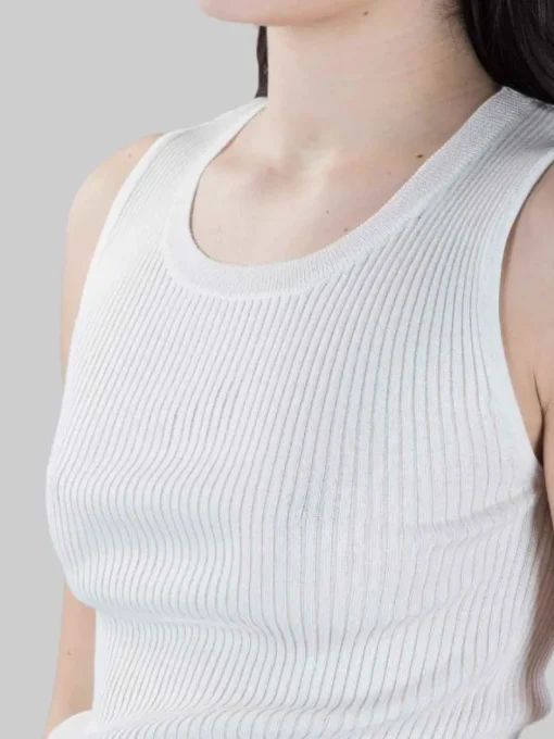Hot PINKO TOP AGRIMONIO CON LOGO TRASPARENTE Bianco