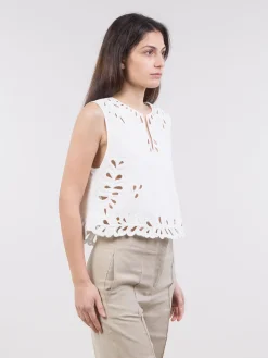 New SEVENTY Top ricamato