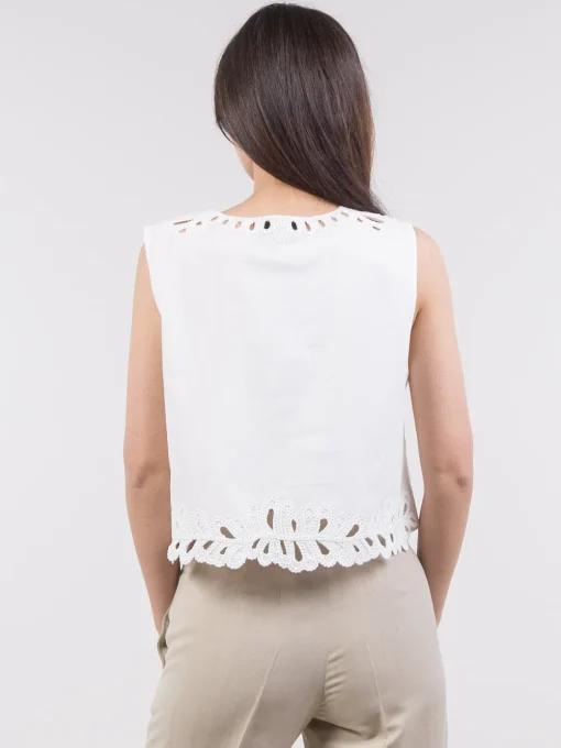 New SEVENTY Top ricamato