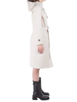 Outlet HERNO TRENCH CON INTERNO IN PIUMINO STACCABILE CON CAPPUCCIO Avorio