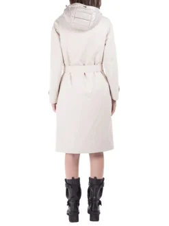 Outlet HERNO TRENCH CON INTERNO IN PIUMINO STACCABILE CON CAPPUCCIO Avorio