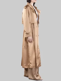 Clearance HERNO TRENCH IN MORBIDO TESSUTO RASATO CON CINTURA IN VITA Beige