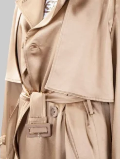 Clearance HERNO TRENCH IN MORBIDO TESSUTO RASATO CON CINTURA IN VITA Beige