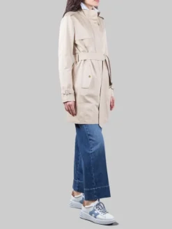 Clearance FAY TRENCH VIRGINIA IN COTONE CON CINTURA IN VITA Beige