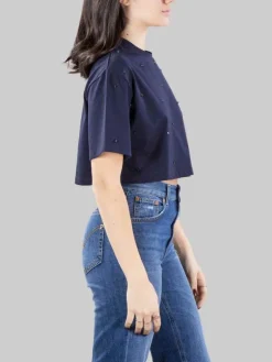 Hot DONDUP T-SHIRT CORTA CON PUNTI LUCE Blu