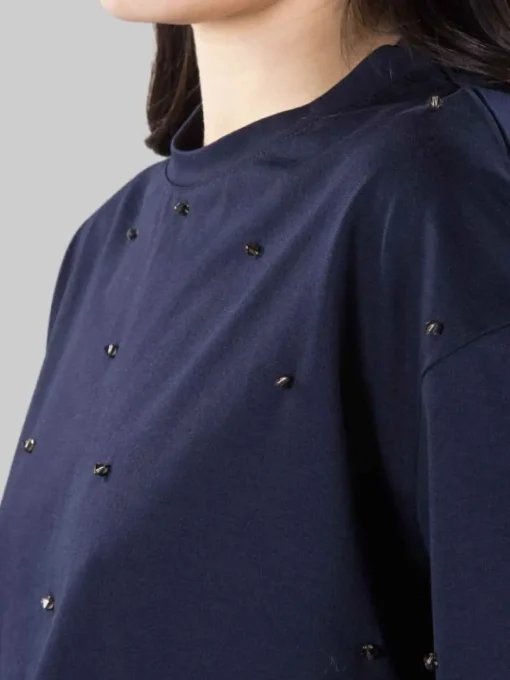 Hot DONDUP T-SHIRT CORTA CON PUNTI LUCE Blu