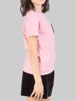Fashion MC2 SAINT BARTH T-SHIRT EMILIE GIROCOLLO CON TASCHINO IN CROCHET A FANTASIA- Rosa